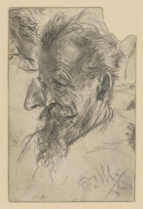 Older Male Head with Goatee and Details by Adolph Menzel