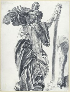 Christophorus by the Freiberg Apostle Master in Dresden by Adolph Menzel