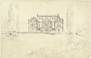 The Palace in the Great Garden in Dresden by Adolph Menzel