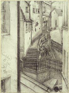 The Stairs in Karlsbad by Adolph Menzel