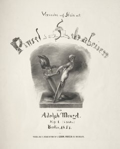 Essay on Stone with Brush and Scraper by Adolph Menzel