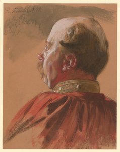 Friedrich Karl Prince of Prussia, Half-Cut Profile to the Left, Portrait Study for 