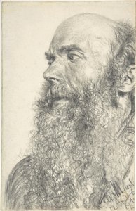 Head of a Bearded Man by Adolph Menzel