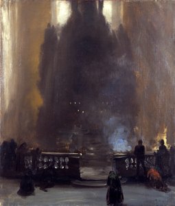 Church Interior (Baroque Altar) by Adolph Menzel
