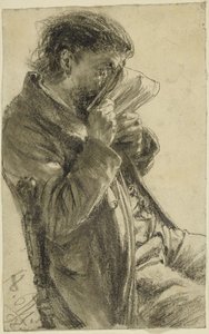Reading Man by Adolph Menzel