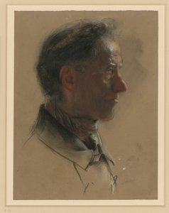 Male Head Facing Right by Adolph Menzel