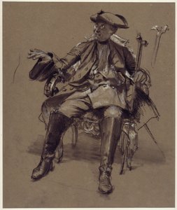 Model Study of Frederick I in the Armchair by Adolph Menzel