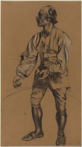 Richard Menzel Posing in Eighteenth-Century Costume by Adolph Menzel