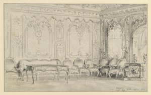 Sleeping and Working Room in the City Palace in Potsdam by Adolph Menzel