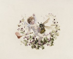 Tableware: Soup Tureen, Lid with Putto and Wasp by Adolph Menzel