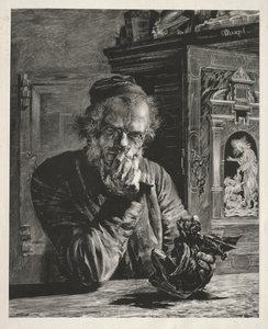 The Antiquary - Self-Portrait, 1851 by Adolph Menzel