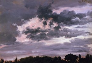 Cloud Study by Adolph Menzel