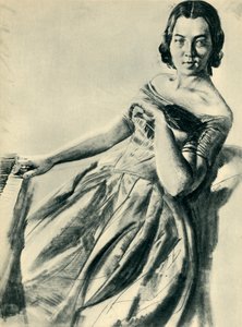 Woman at the Piano by Adolph Menzel