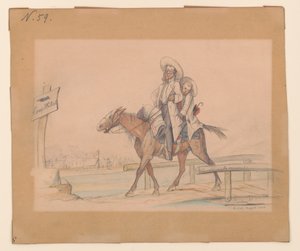 Henry Von Trebra & Louis V. Trebra arriving at Camp Morton, Indianapolis from their farm in Madison, Illinois by Adolph Metzner