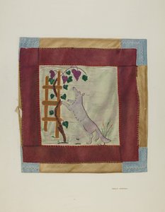 Applique Coverlet (detail) by Adolph Opstad