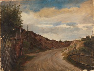 Country Road by Adolph Tidemand