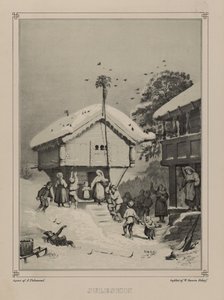 Illustration from the book Norway Represented in Drawings by Asbjørnsen, P.Chr. and published by Chr. Tønsberg (1848) by Adolph Tidemand