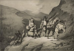 Illustration from the book Norway Represented in Drawings by Asbjørnsen, P.Chr. and published by Chr. Tønsberg (1848)