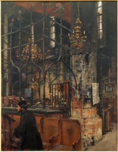 The Interior of the Old-New Synagogue in Prague