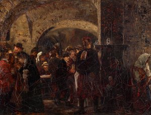 The Esterházy Cellar in Vienna by Adolph Menzel