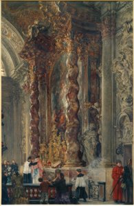 The High Altar of the Damenstiftskirche in Munich by Adolph Menzel