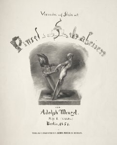 Essay on Stone with Brush and Scraper by Adolph Menzel