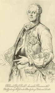 Heinrich von Brühl / Menzel after Silvestre by Adolph Menzel