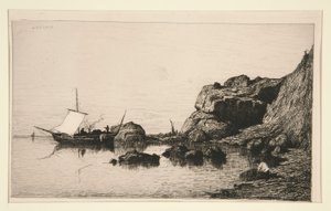 Fishing Boat Docking at the Rocks of Collioure (Eastern Pyrenees)
