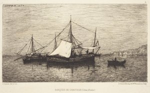 Coastal Barges by Adolphe Appian