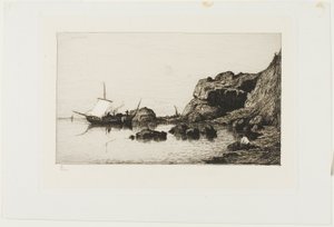 Fishing Craft near the Cliffs at Collioure