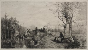 Shore of a Stream at Rossillon by Adolphe Appian
