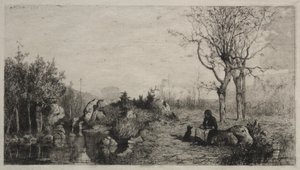 Shore of a Stream at Rossillon by Adolphe Appian