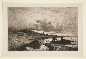 An Evening, Banks of the Rhone at Rix by Adolphe Appian