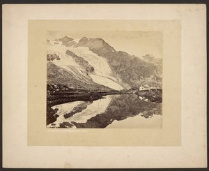 The Bernina Hospice and Cambréna Glacier by Adolphe Braun