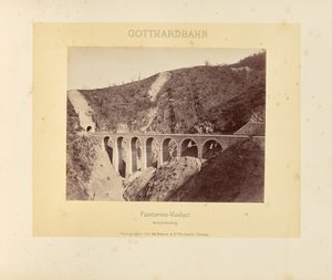 Gotthardbahn: Piantorino-Viaduct (After Completion) by Adolphe Braun and Cie