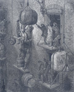 Warehousing in the City by Adolphe Francois Pannemaker