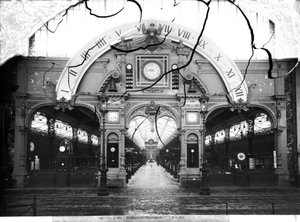 Portico of the Horology Pavilion at the Universal Exhibition, Paris by Adolphe Giraudon