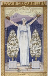 The Life of Bees: Allegory - Drawing by A. Giraudon by Adolphe Giraudon