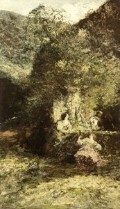 Figures near a Fountain