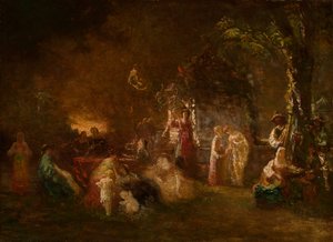 Fête Champêtre by Adolphe Joseph Thomas Monticelli