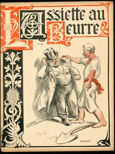 Cover of The Butter Plate, number 21, Satirical in Colours by Adolphe Leon Willette