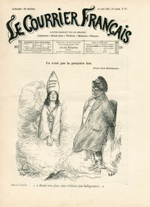 Cover of Le Courrier français, number 33, Satirical in B & W