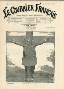 Cover of The Courier français, number 47, Satirical in B & W