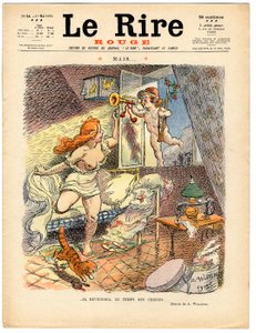 Cover of The Red Laughter, Satirical in Colors by Adolphe Leon Willette