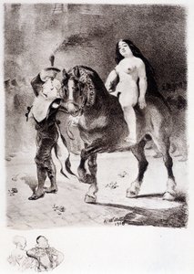 Pride - Drawing by Willette by Adolphe Leon Willette