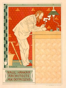 Reproduction of a Poster Advertising the Architectural Practice of Paul Hankar, 1894