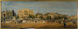 Transformations of Paris under the Second Empire, Haussmann Paris: General View of the Theatres of the Boulevard du Temple before the Piercing of the Boulevard Prince Eugene