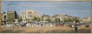 General view of the theaters of the Boulevard du Temple in 1862, in 1862