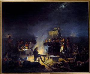 Bivouac of Napoleon I on the Battlefield of Wagram by Adolphe Roehn