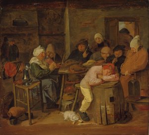 Peasants in an Interior (The Slaughter Feast) by Adriaen Brouwer